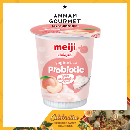 Meiji Yogurt Peach with Nata de Coco (135g)