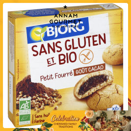 Bjorg Organic Biscuit W/Chocolate Filling 180G