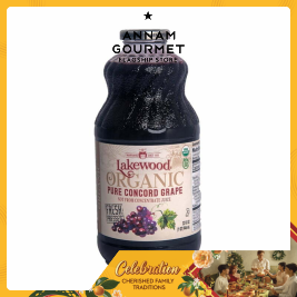 Lakewood Organic Pure Concord Grape Juice -946ml