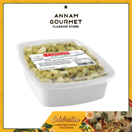Castellino Pitted Green Olives with Garlic (1.9kg)