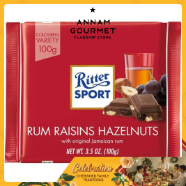 Ritter Sport Rum Raisins Hazelnuts 100g