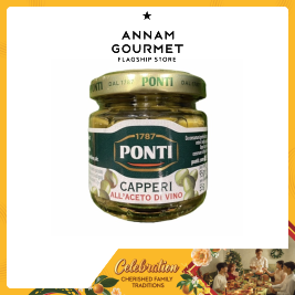 Ponti Capers in Wine Vinegar 95g