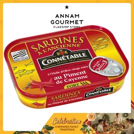 Connetable Sardines AS W/ Cayenne Chili 115g