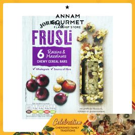 Jordans Frusli Juicy Raisin/Hazelnut Bar (6x30g)