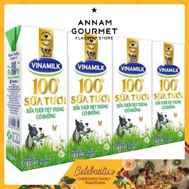 Vinamilk 100% UHT Milk Sweetened (4x180ml)