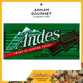 Andes Chocolate w Mint Cream Thins 28p (132g)
