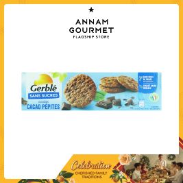 Gerble Cocoa Chips Cookies No Sugar Added (130g)