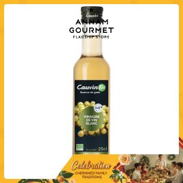 Cauvin Organic White Wine Vinegar, Glass Bottle 250ml