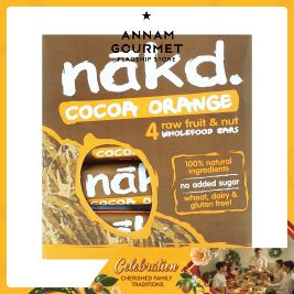 Nakd Cocoa Orange Raw Fruit & Nut Bars 4x35g