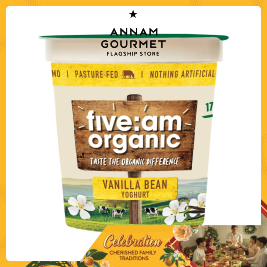 Five AM Organic Yogurt Vanilla Bean 170g