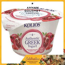 Kolios Pomegranate & Raspberry Greek Yogurt 0% Fat (150g)