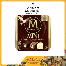 Magnum Mini Classic, Almond, white chocolate Ice Cream  (6x55ml)