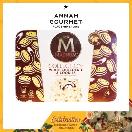 Magnum White Chocolate & Cookies Ice Cream (4x74g)