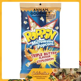 Poppin Microwave Popcorn Triple Butter(100g)