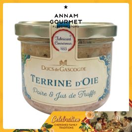 Ducs Gascogne Goose Terrine PearTruffle, glass jar 180g