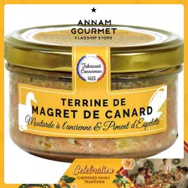 Ducs Gascogne Duck Terrine MustardEspel, glass jar 130g