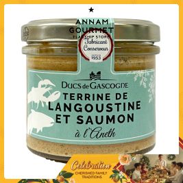 Ducs Gascogne LobsterSalm Terrine W Dill, glass jar 90g
