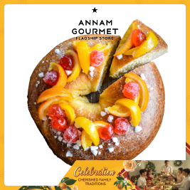 Homemade King Cake Brioche with Candied Fruit (460g)