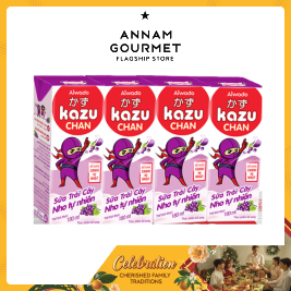 Aiwado Kazu Chan Juice Milk Grape (4x180ml)