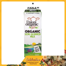 Daioni Organic Semi Skimmed Milk 1.6% Fat (1L)