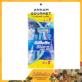 Gillette Razor Blue II Plus 5+1 (6pcs)