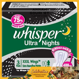 Whisper Sanitary Pads Ultra Extra Heavy Flow Wings 18pcs
