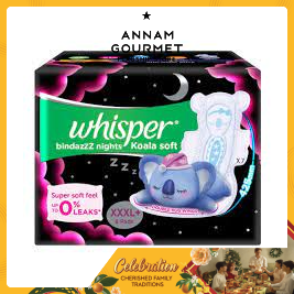 Whisper Sanitary Pads Wings Night 8pcs