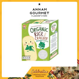 Apple Monkey Organic Rice Cracker Spinach Flavour (30g)