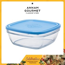 Duralex Square With Blue Lid  300ml
