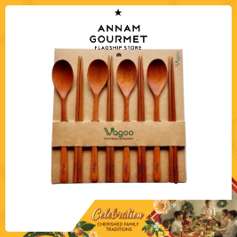 Vagoo Wooden Spoons&Chopsticks Set (4 sets)