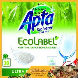 Apta Ecolabel All In1 Dishwasher Tablets x30