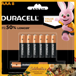 Duracell Coppertop Alkaline AAA8